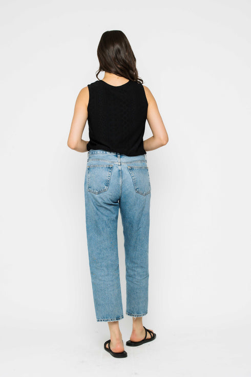 Ginny-Eyelet Gathered Tank